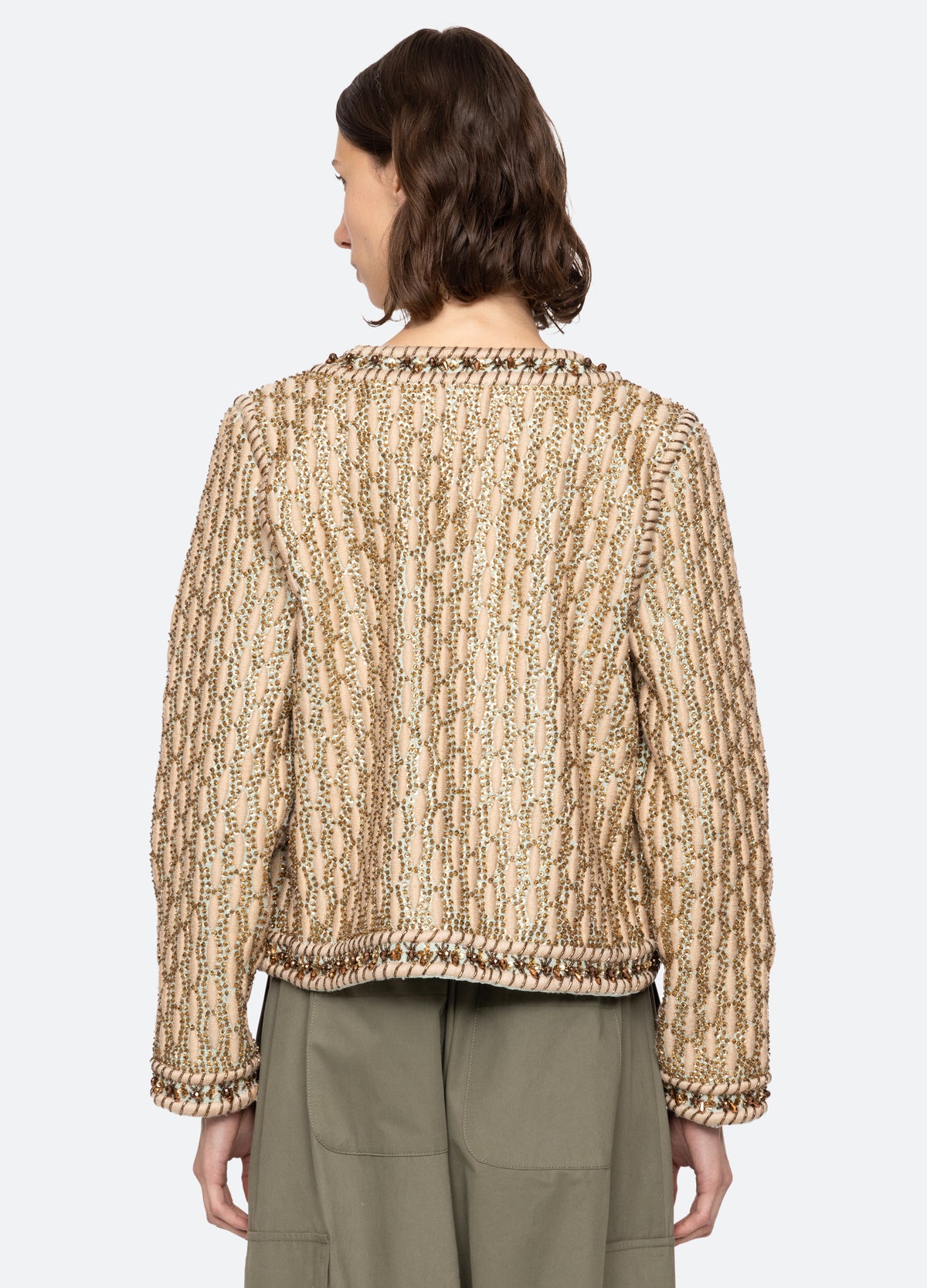 gold-viviana jacket-back view - 3