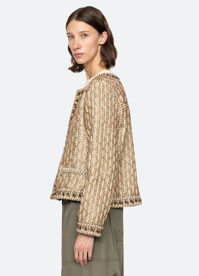 gold-viviana jacket-side view - 4