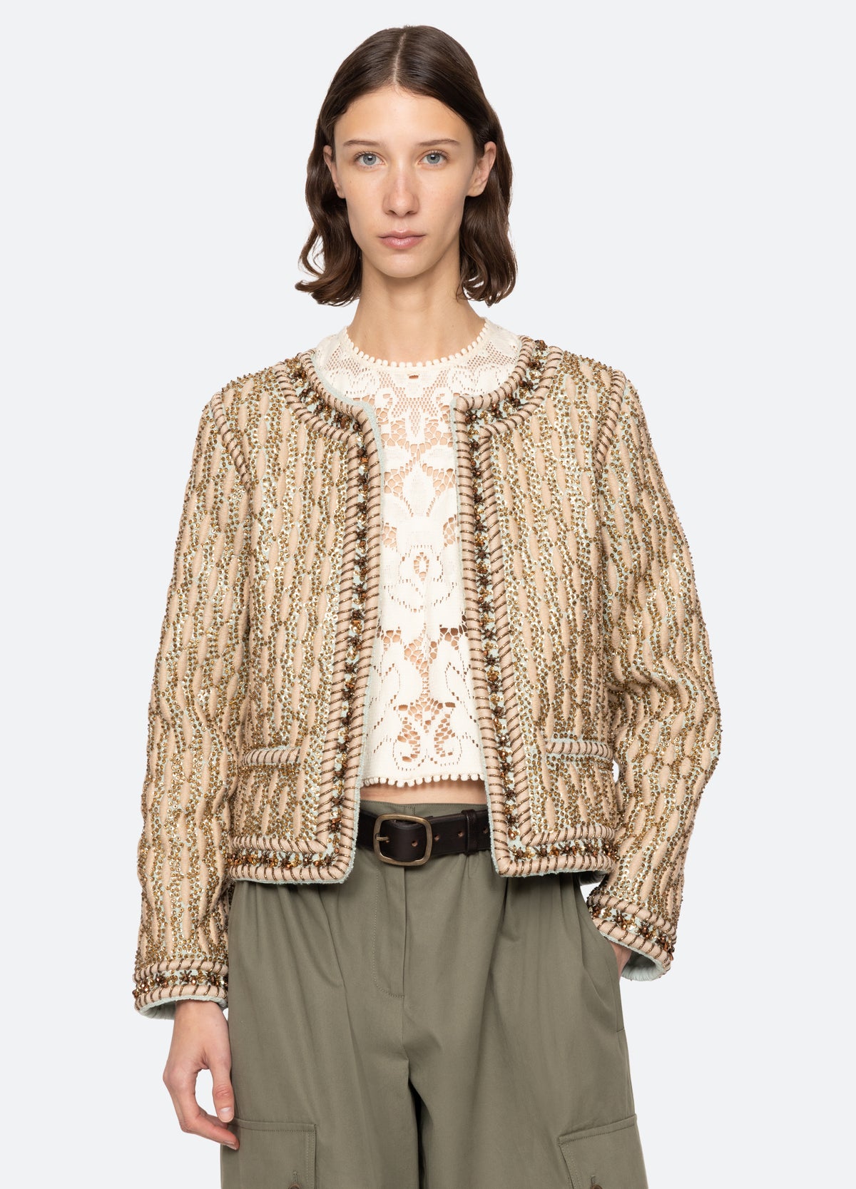 gold-viviana jacket-front view 2 - 6