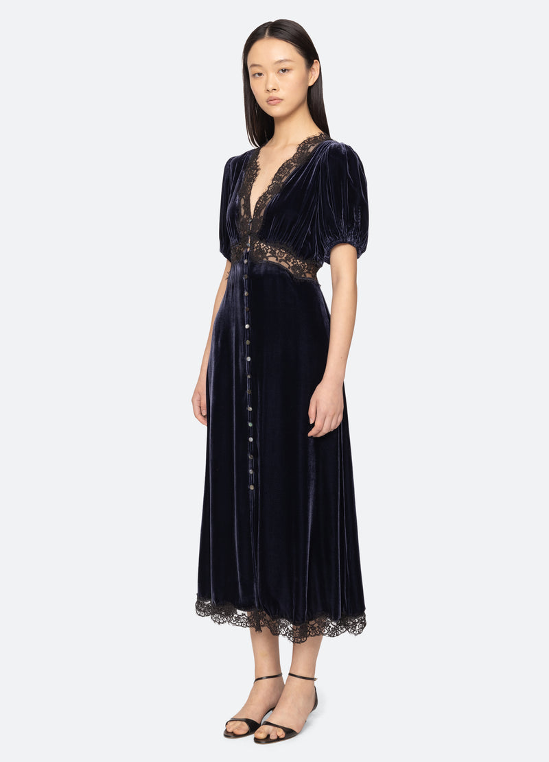 navy-clarice dress-three quarter view - 5