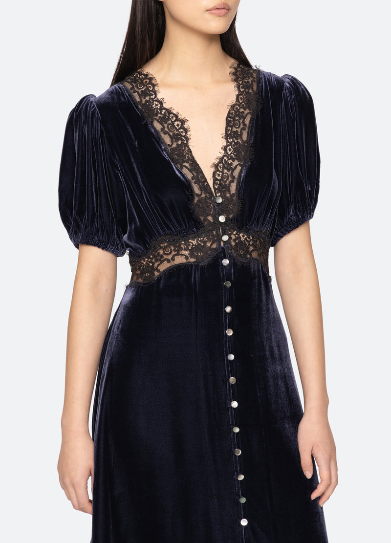 navy-clarice dress-detail view - 7