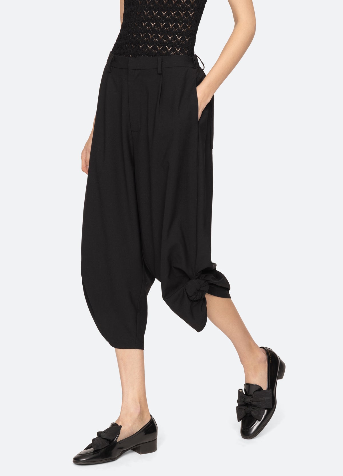 black-laurie pants-walking view - 6