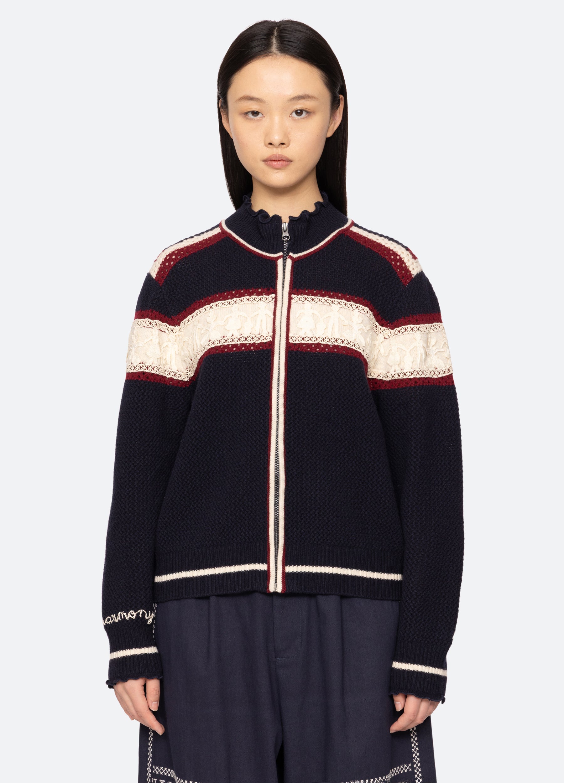 Hester Zip Cardigan – Sea, New York