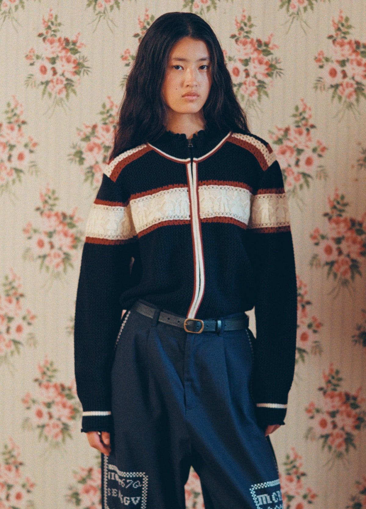 multi-hester zip cardigan-editorial view