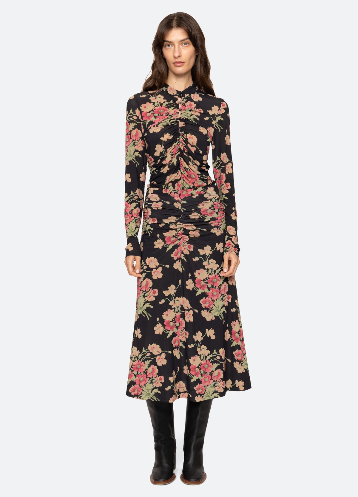 black-cornelia l/s top-full body view - 7