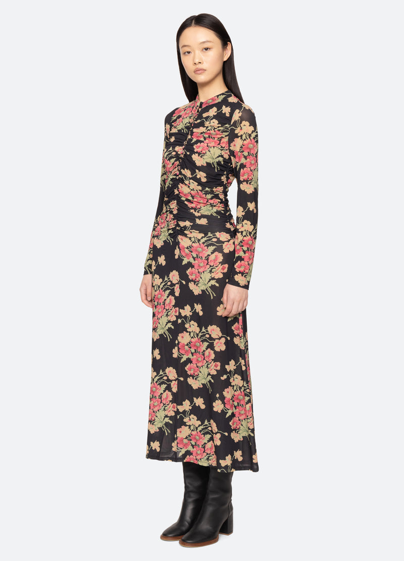 black-cornelia dress-three quarter view - 5