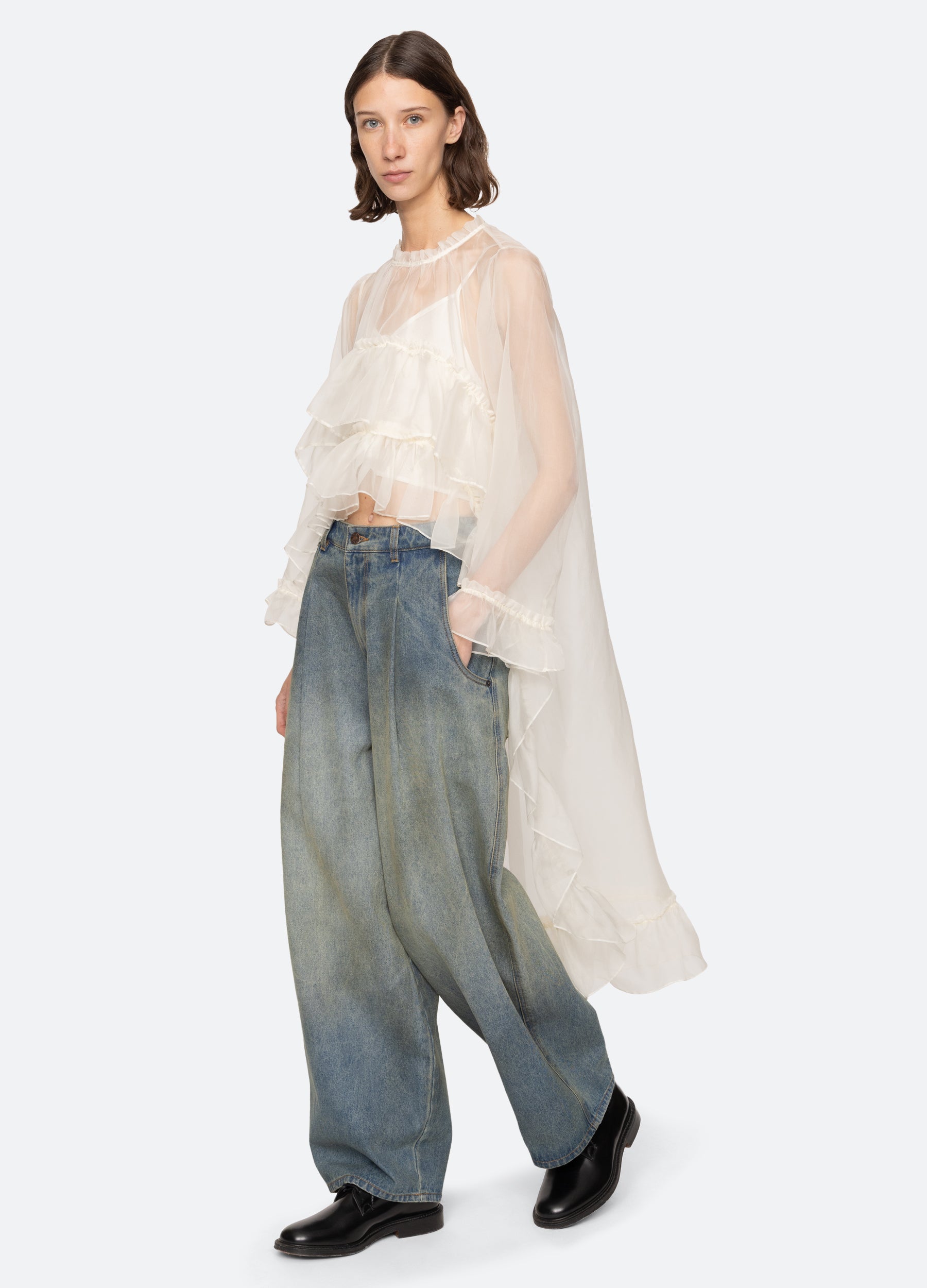 sea New York トップス　フリル フリル Sea NEW YORK(シーニューヨーク) ブラウス・シャツ(レディース