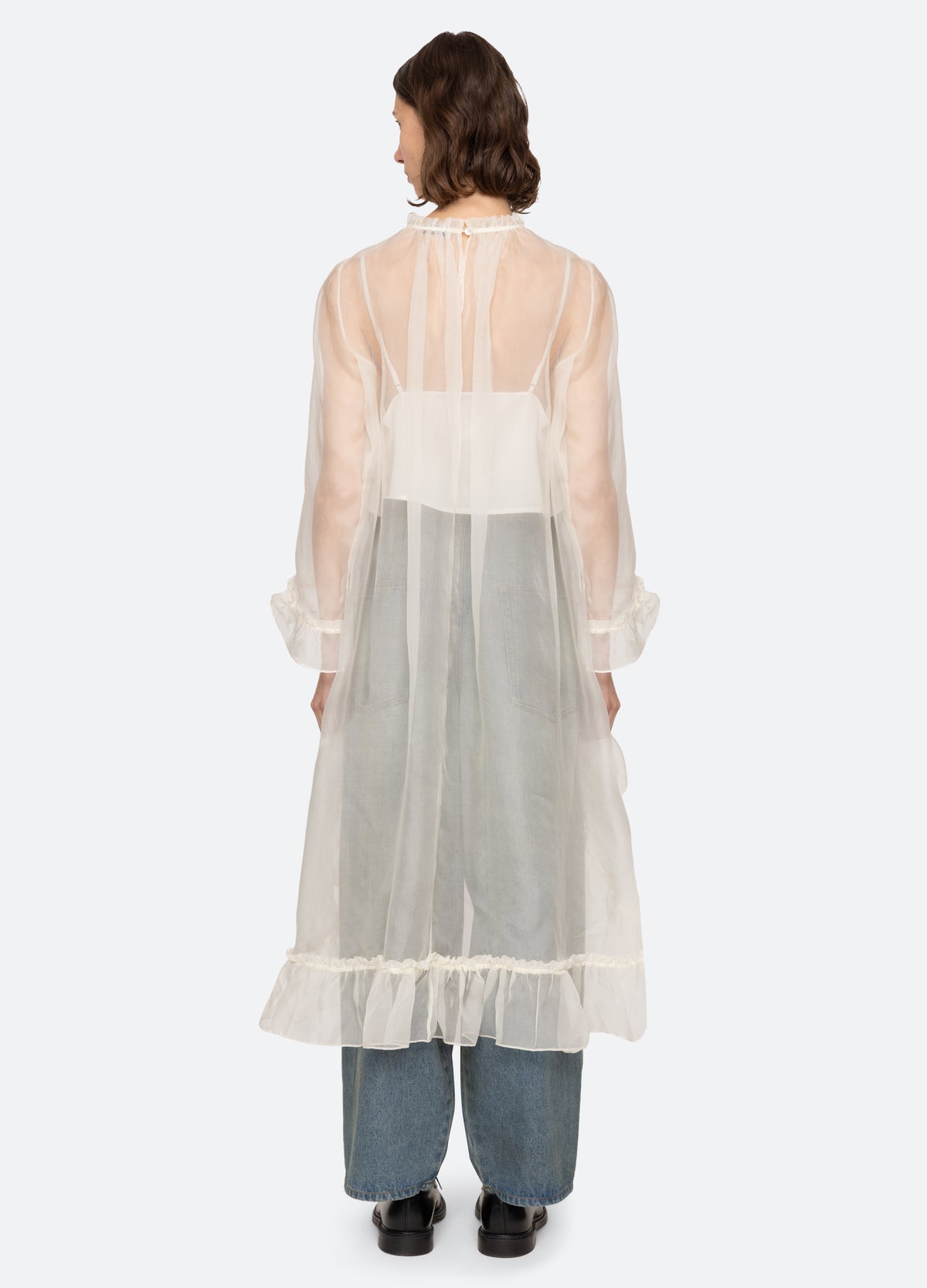 Sea Cornelia Solid High Low Top in Cream