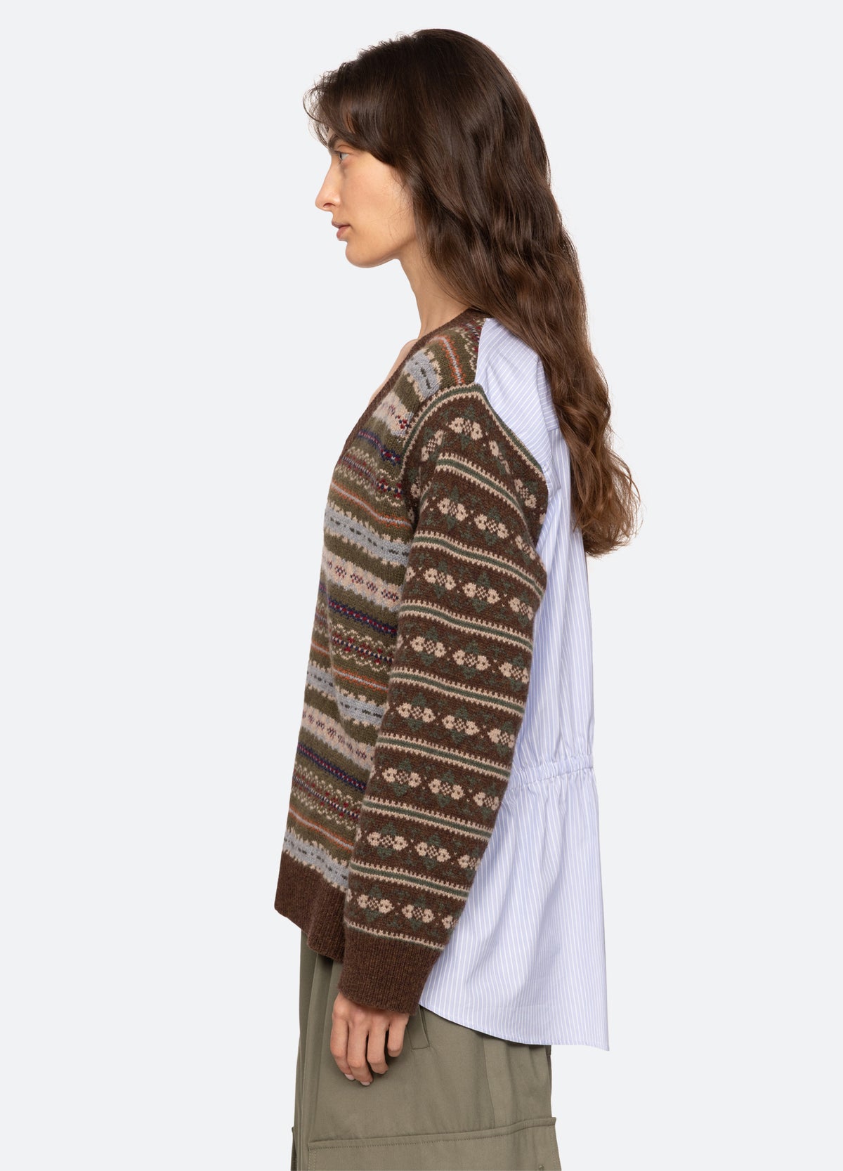 olive-ciara sweater-side view - 4