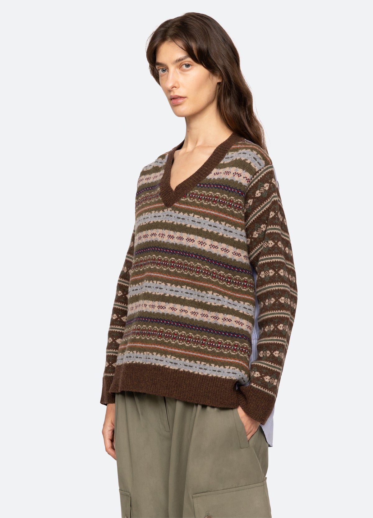 olive-ciara sweater-three quarter view - 5