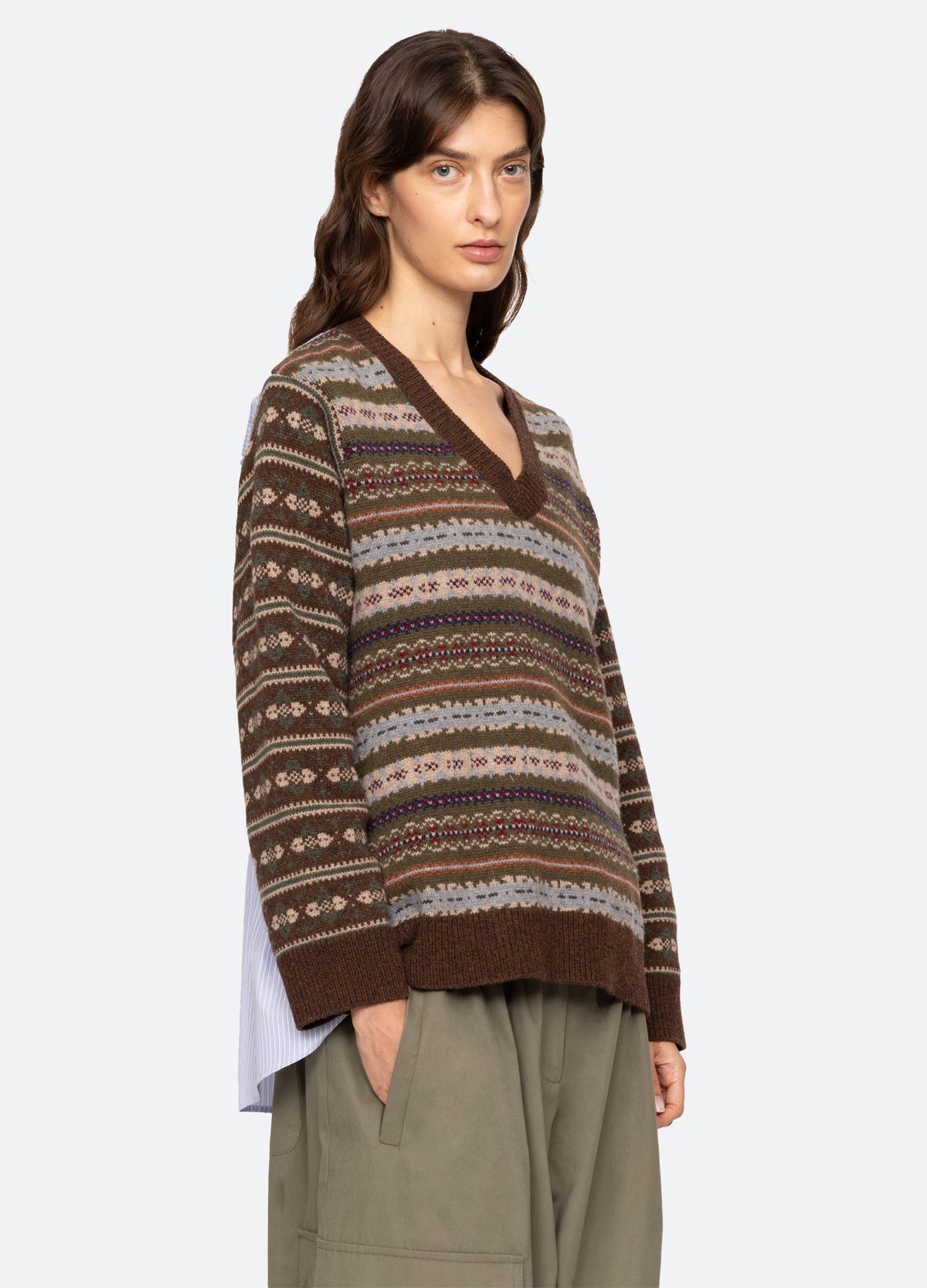 olive-ciara sweater-three quarter view 2 - 6