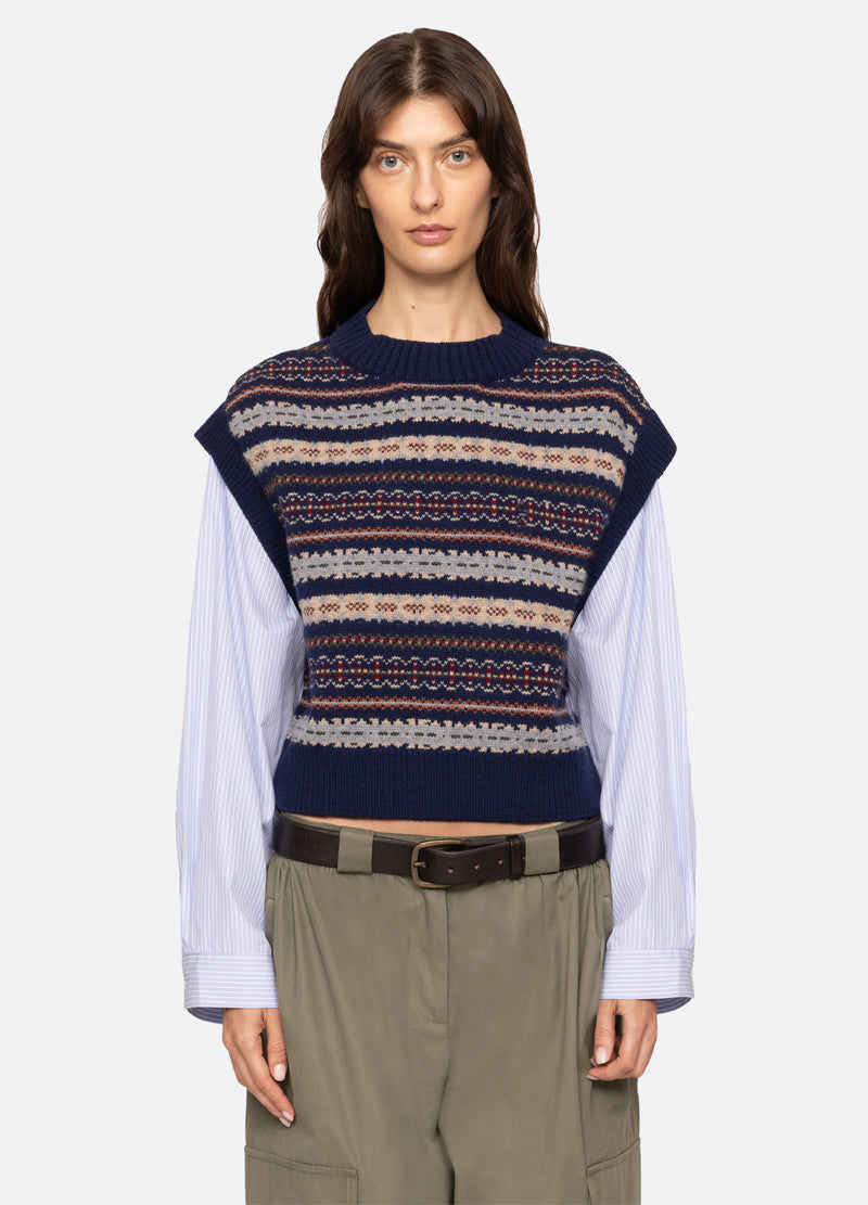 navy-ciara combo top-front view 2 - 5