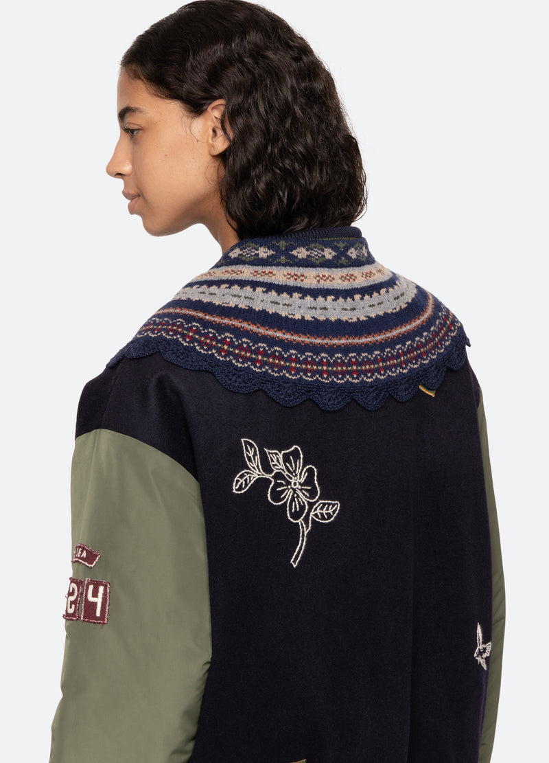 navy-ciara collar-back view - 3