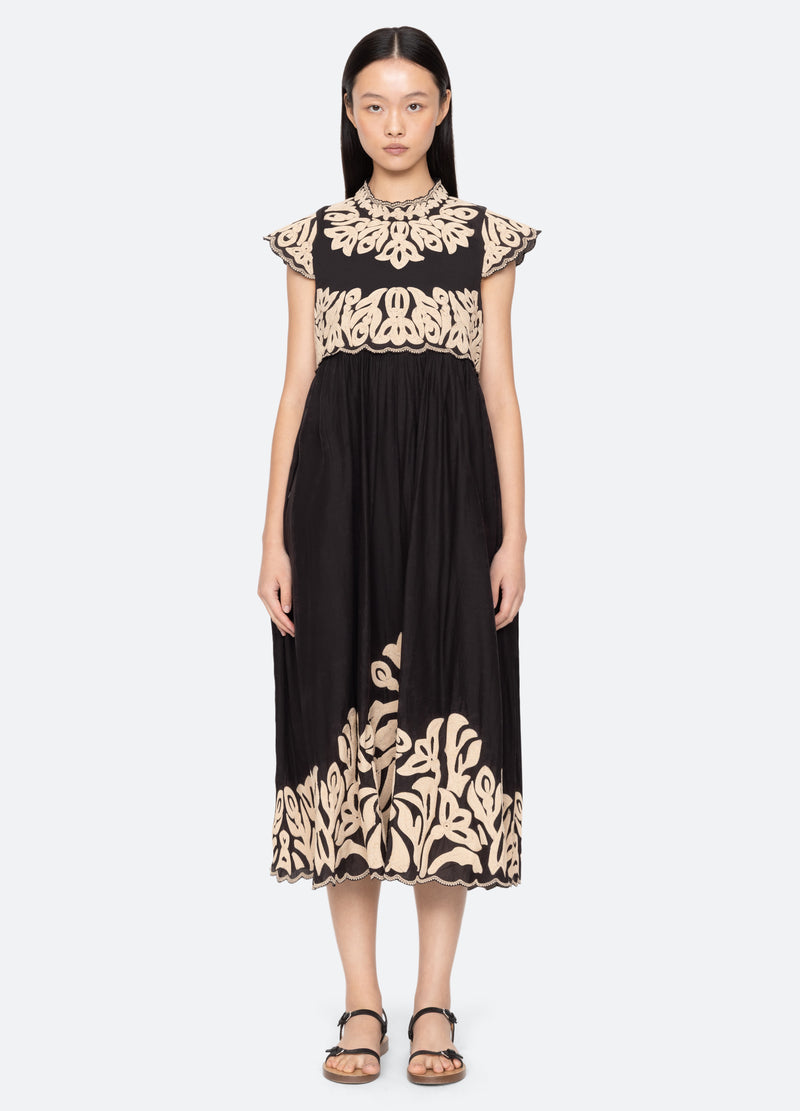 sea black dress MIKUTA | The Dark Long Beach Dress | Designer Clothes & Apparel | S