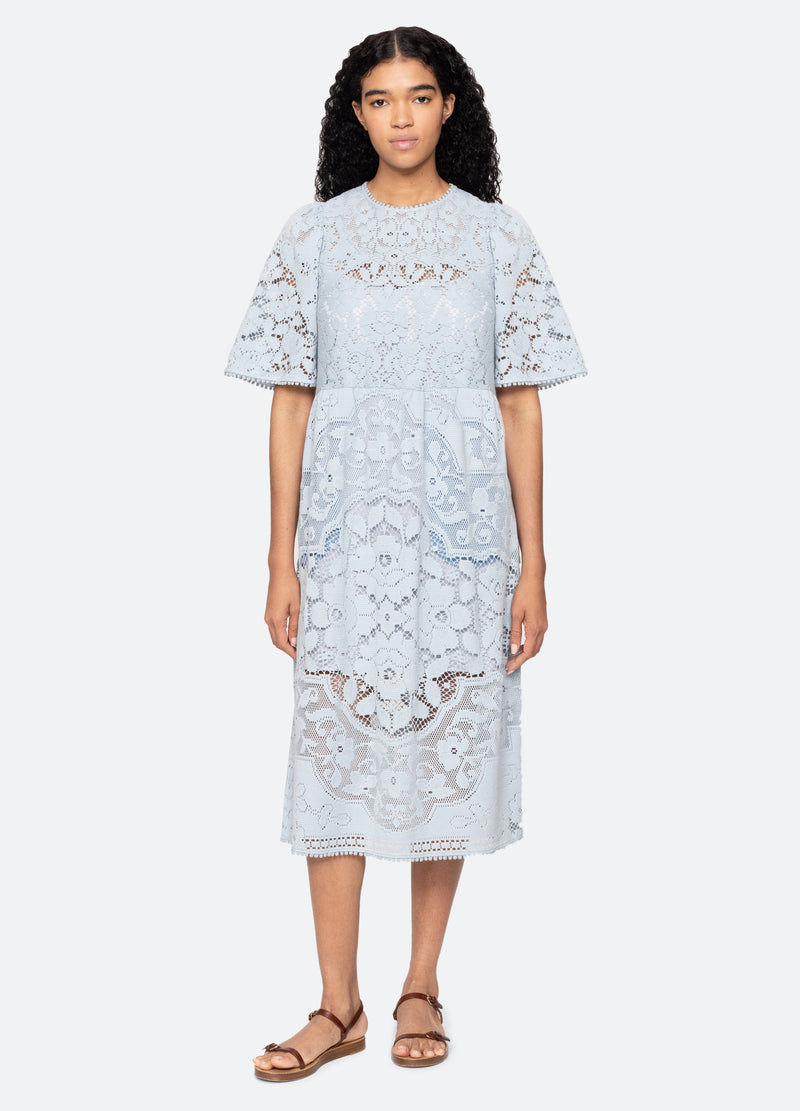 blue-arianna dress-front view - 2