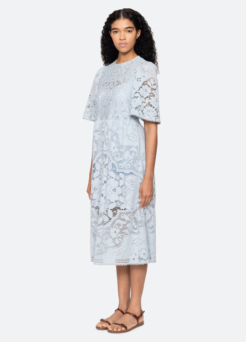 blue-arianna dress-three quarter view - 5