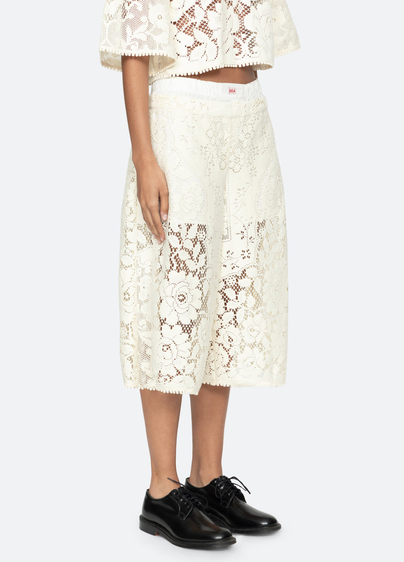 cream-arianna culottes-three quarter view - 12