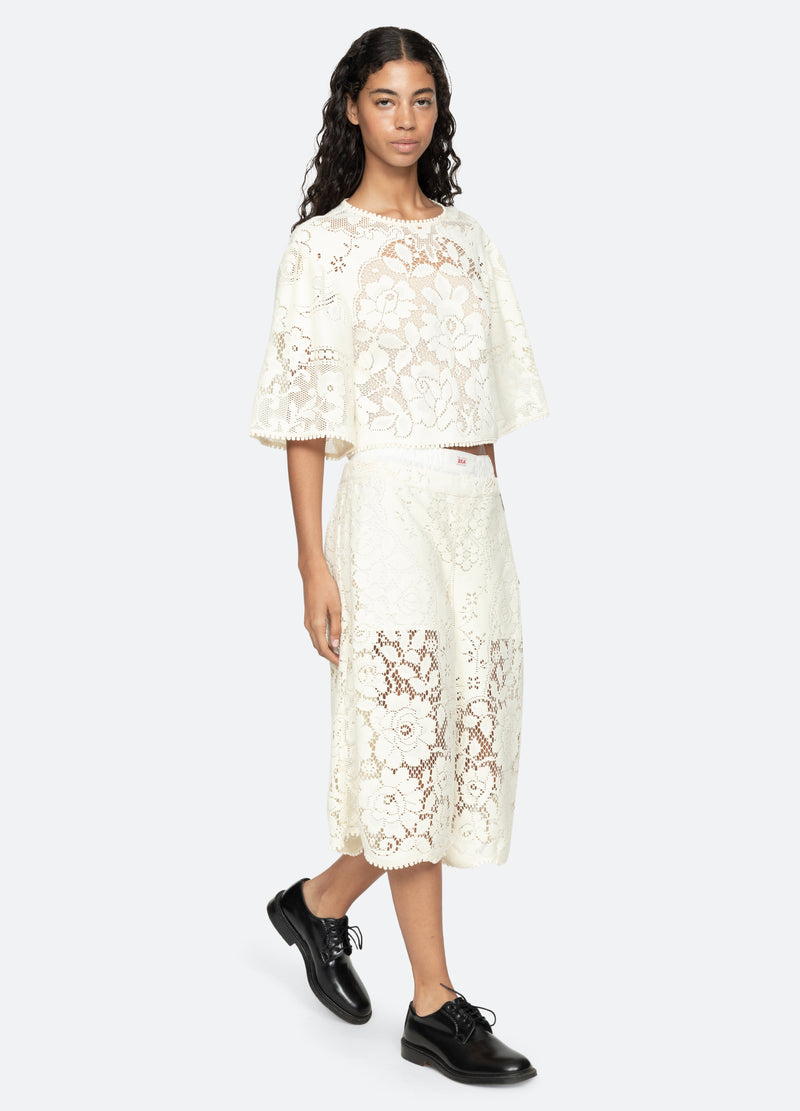 cream-arianna culottes-full body view - 14