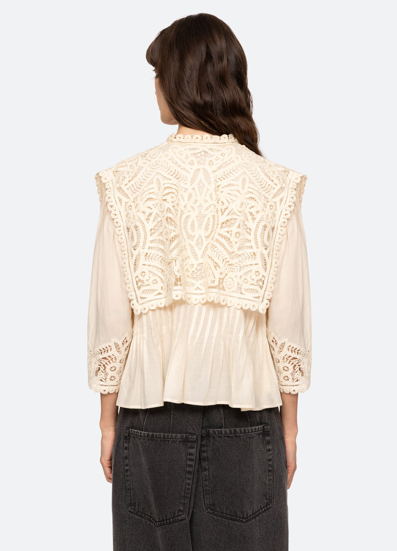 cream-adelina s/s top-back view - 2
