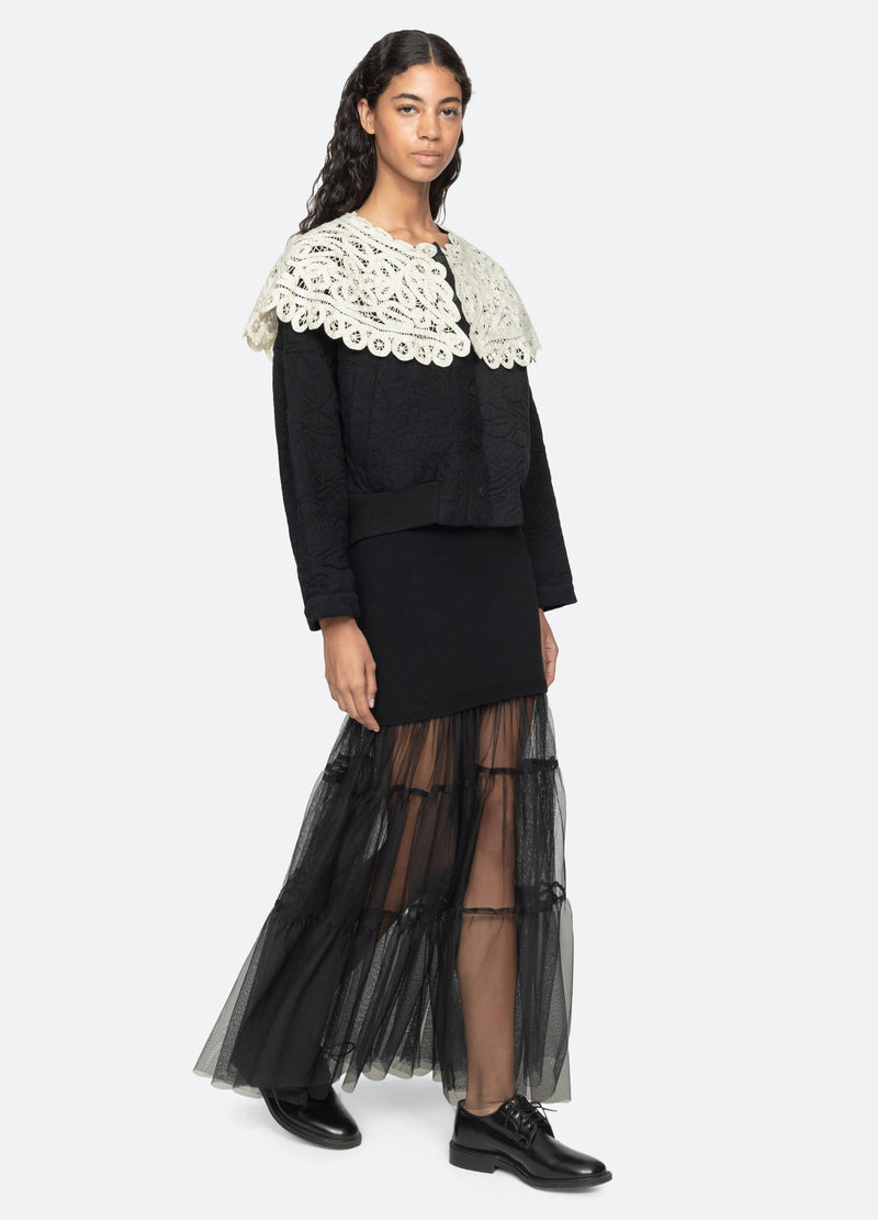 black-adelina jacket-full body view - 7