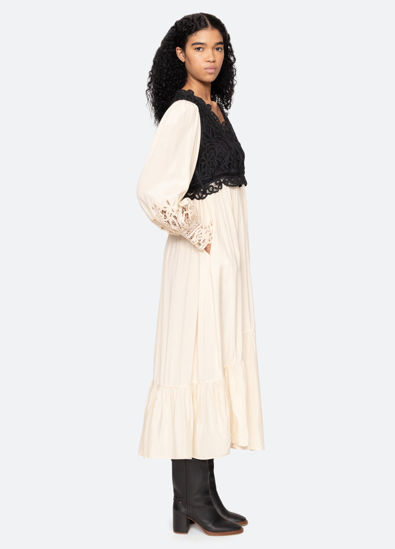 multi-adelina combo dress-side view - 6