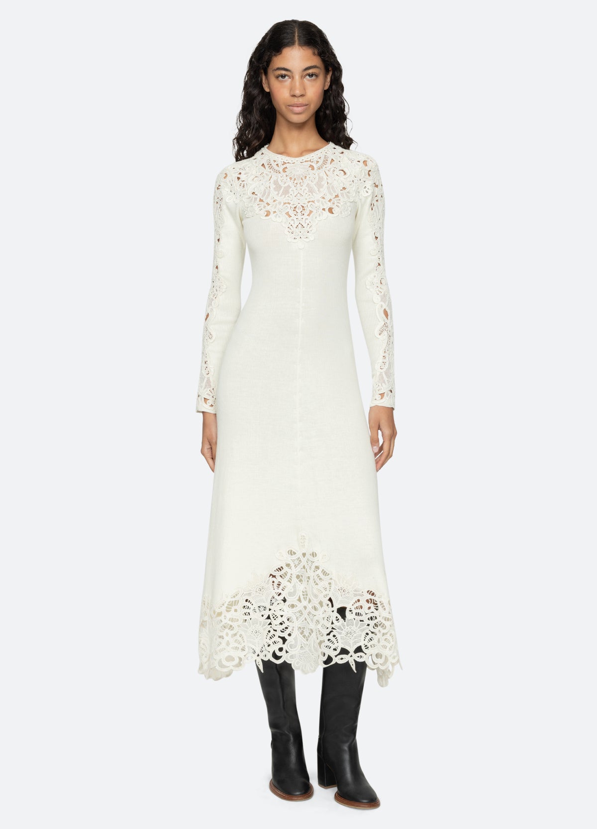 Sea | Adelina L/S Dress | XXS | White Sea | Adelina L/S Dress | XXS | White