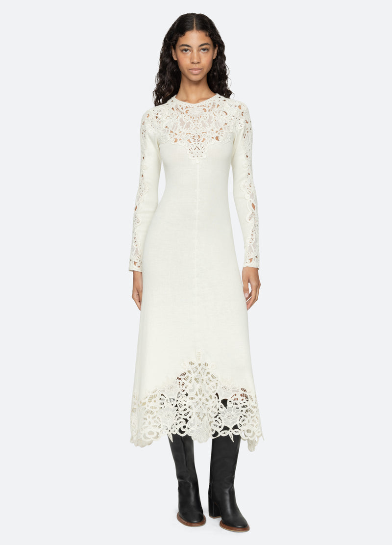 Sea | Adelina L/S Dress | XXS | White Sea | Adelina L/S Dress | XXS | White