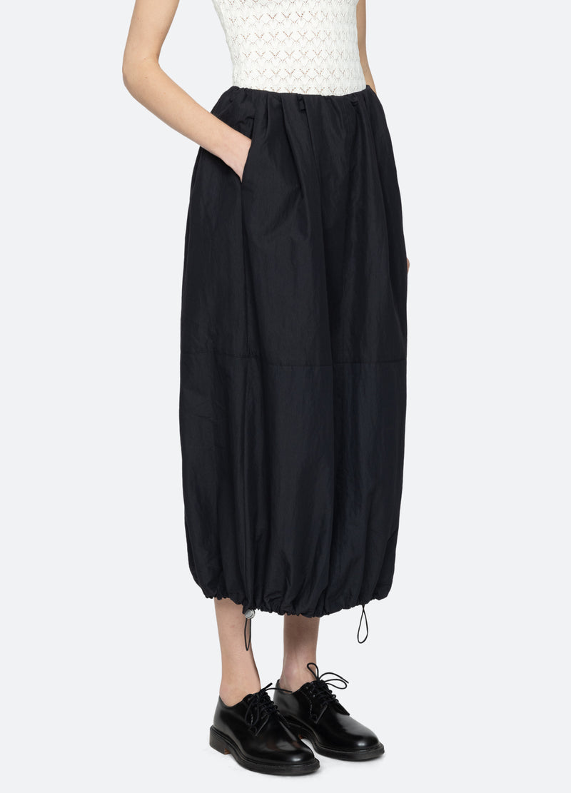 black-abilene skirt-three quarter view - 5