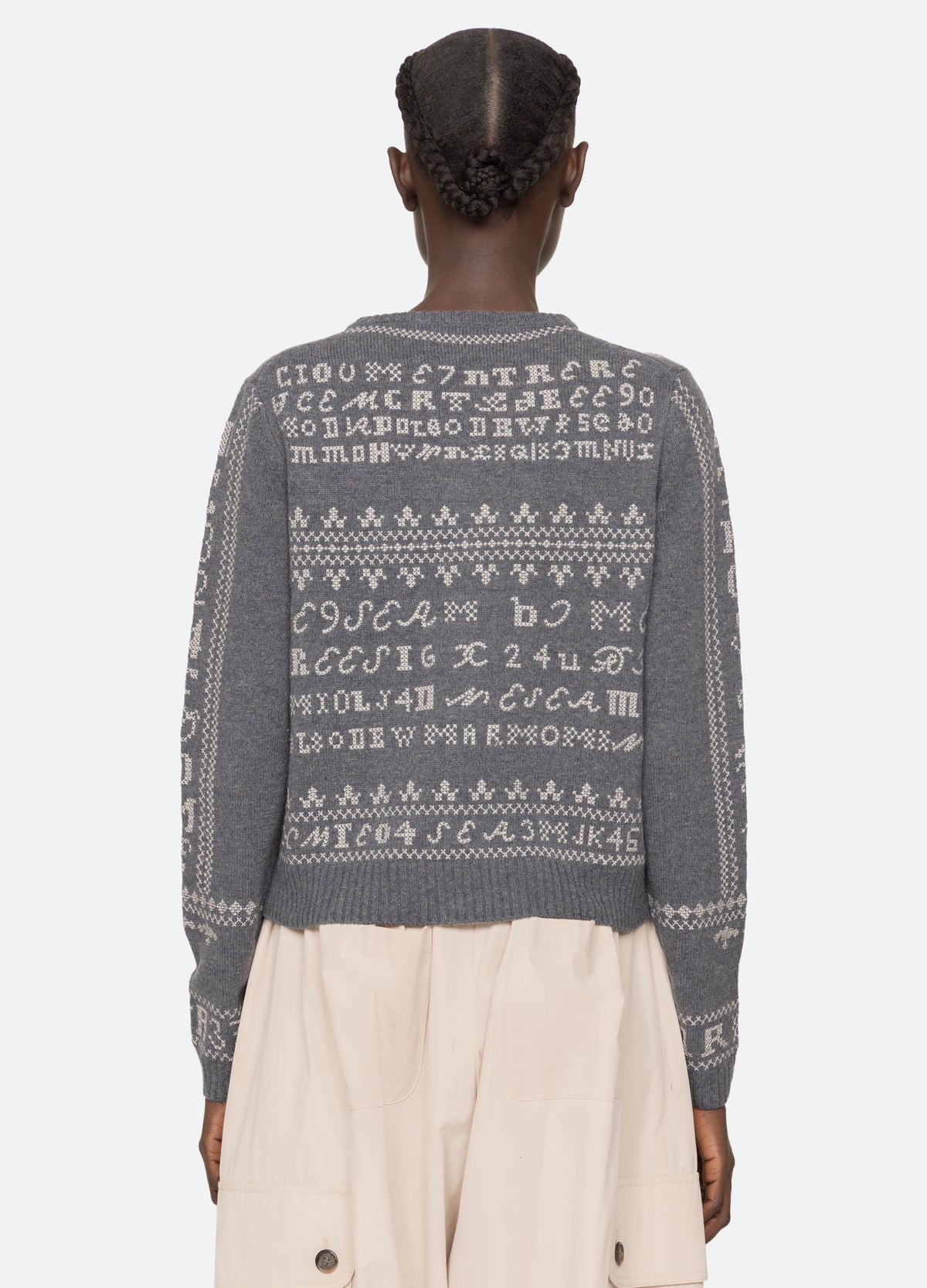 charcoal-kit cardigan-back view - 11