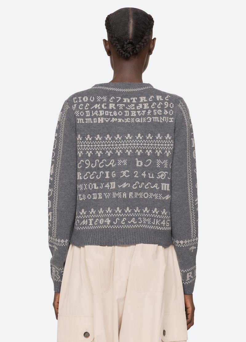 charcoal-kit cardigan-back view - 11