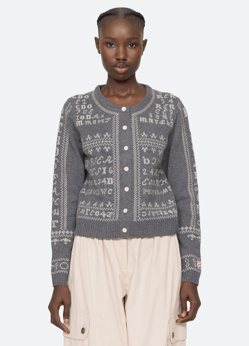 charcoal-kit cardigan-front view 3 - 15