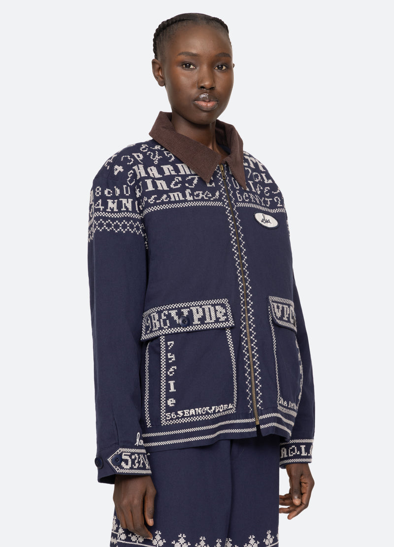 navy-kit jacket-three quarter view - 5