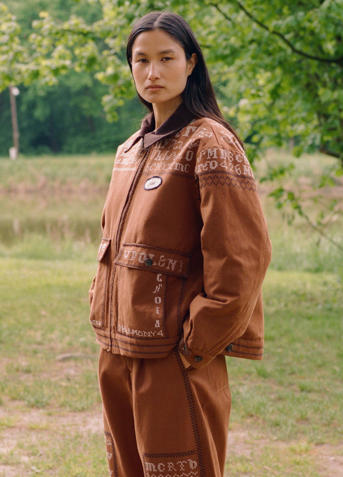 cognac-kit jacket-editorial view - 10
