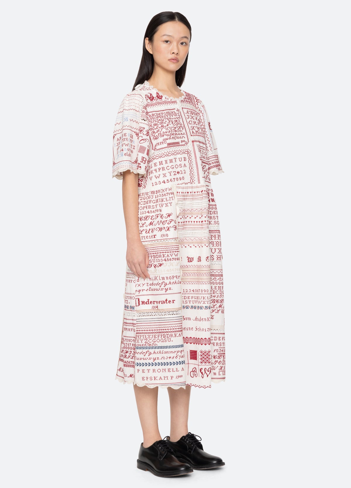 cream-kit dress-three quarter view - 7