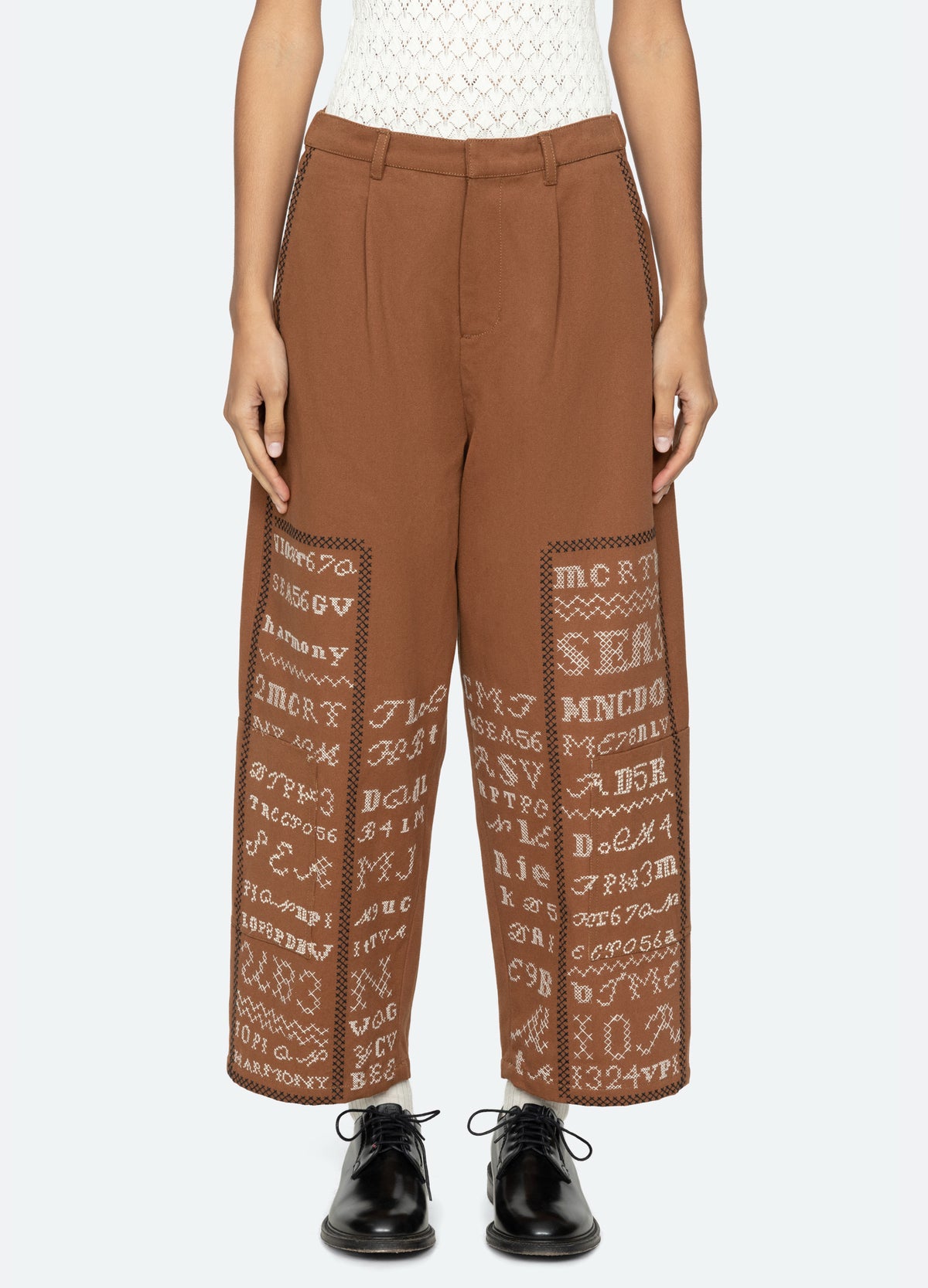 cognac-kit pants-front view