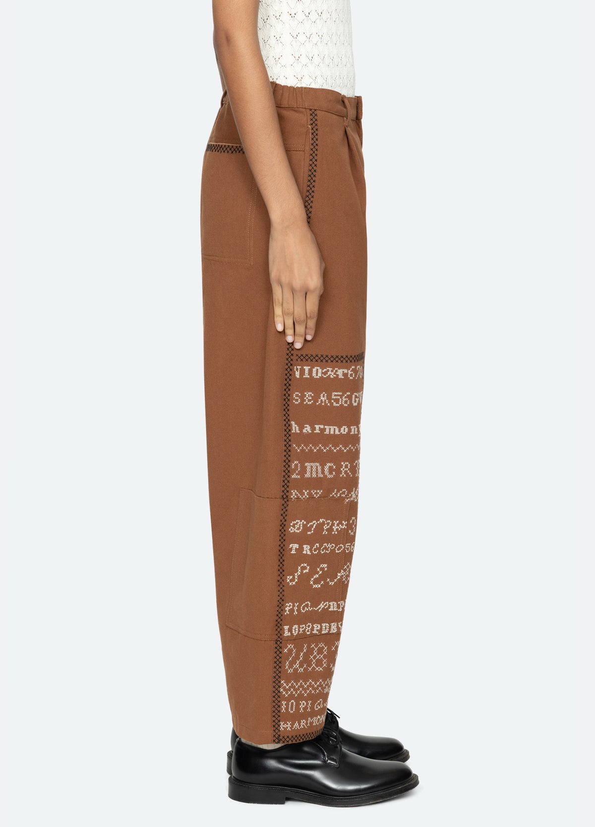 cognac-kit pants-side view - 4