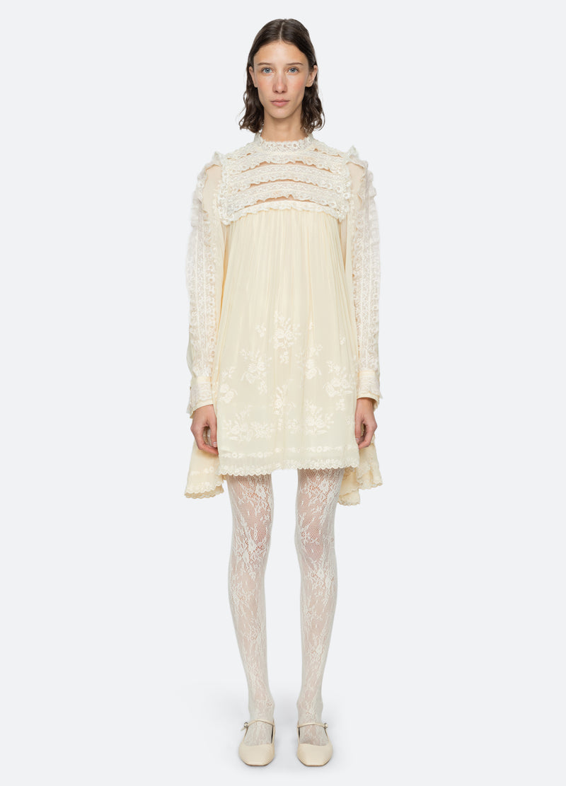 cream-ayda dress-front view 2 - 7