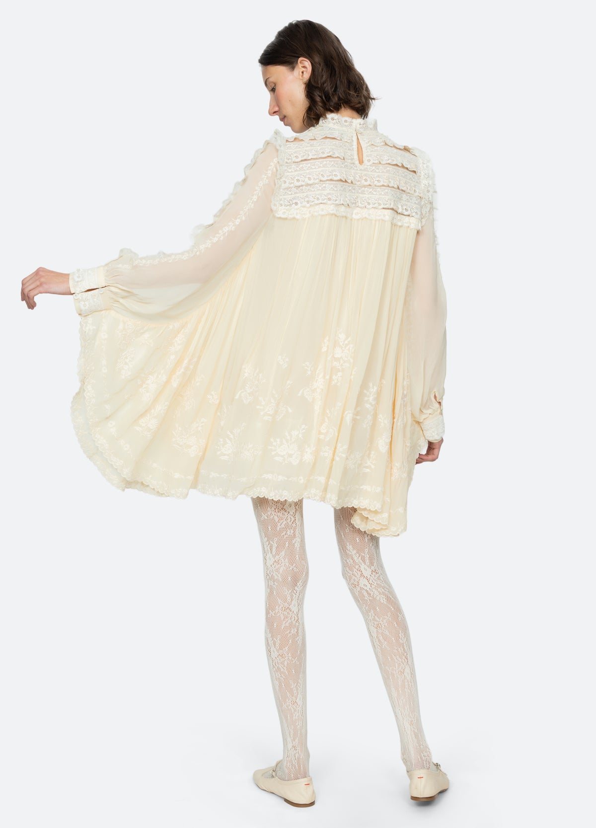 cream-ayda dress-back view 2 - 3