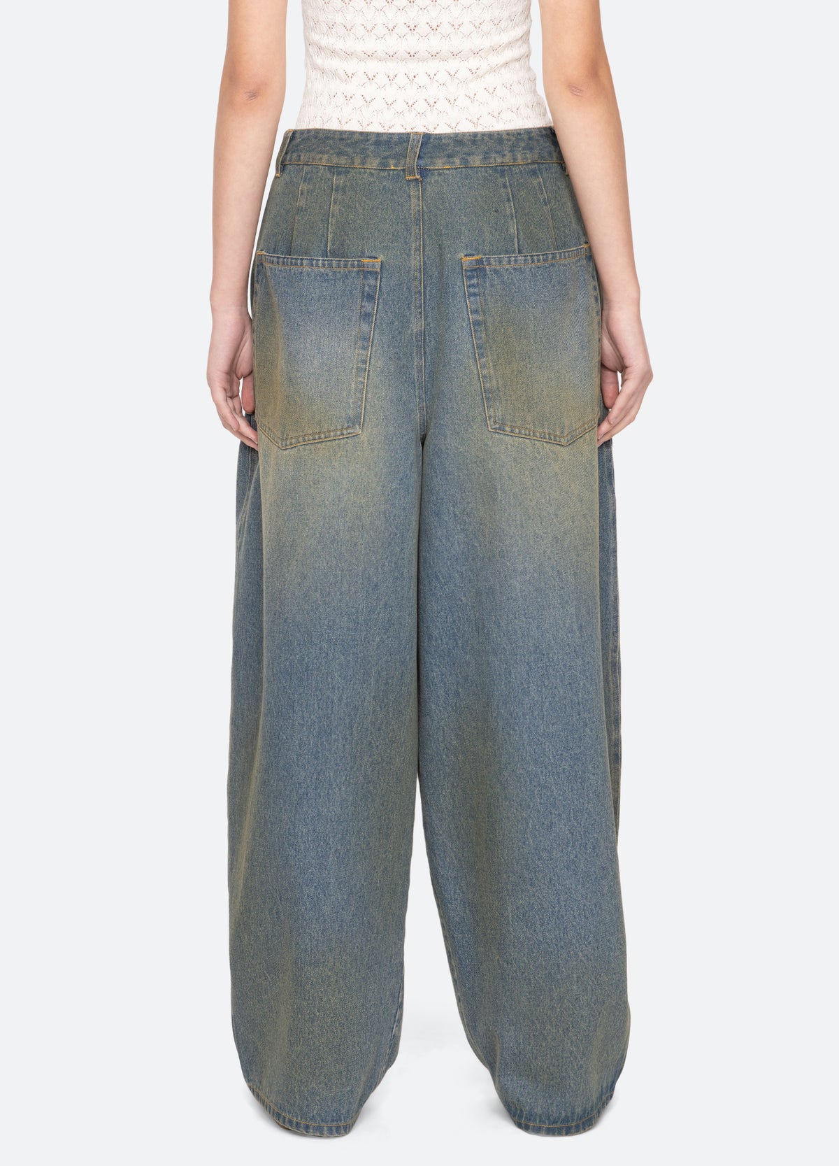 blue-lyssa jeans-back view - 3