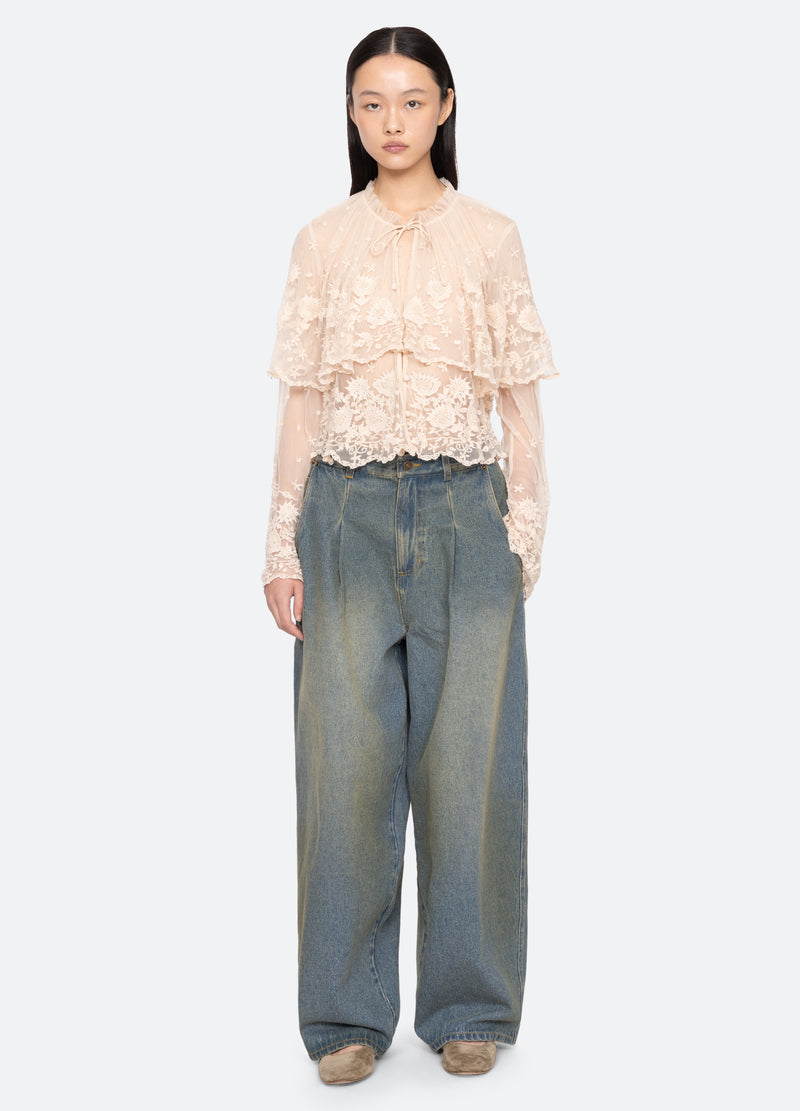 blue-lyssa jeans-full body view - 2