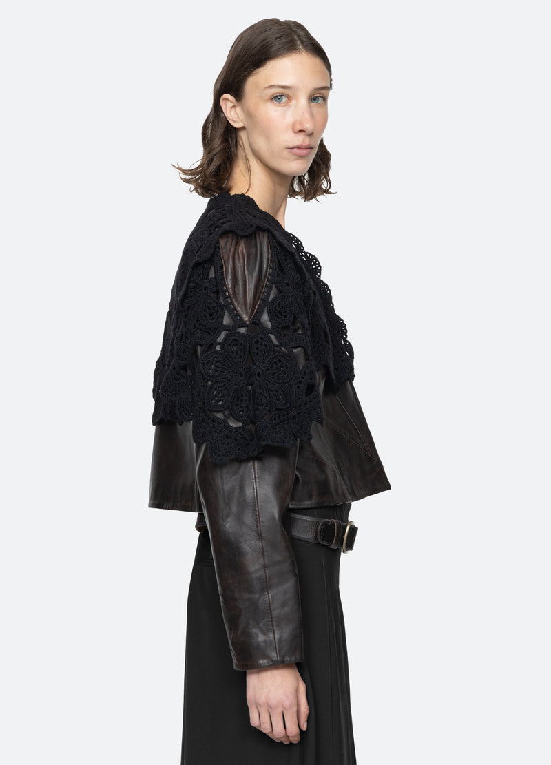 brown-gwen jacket-side view - 13