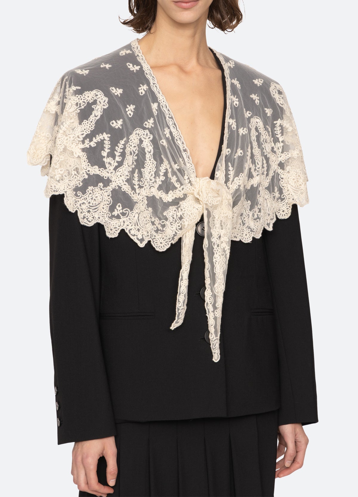 black-elisa jacket-detail view - 6