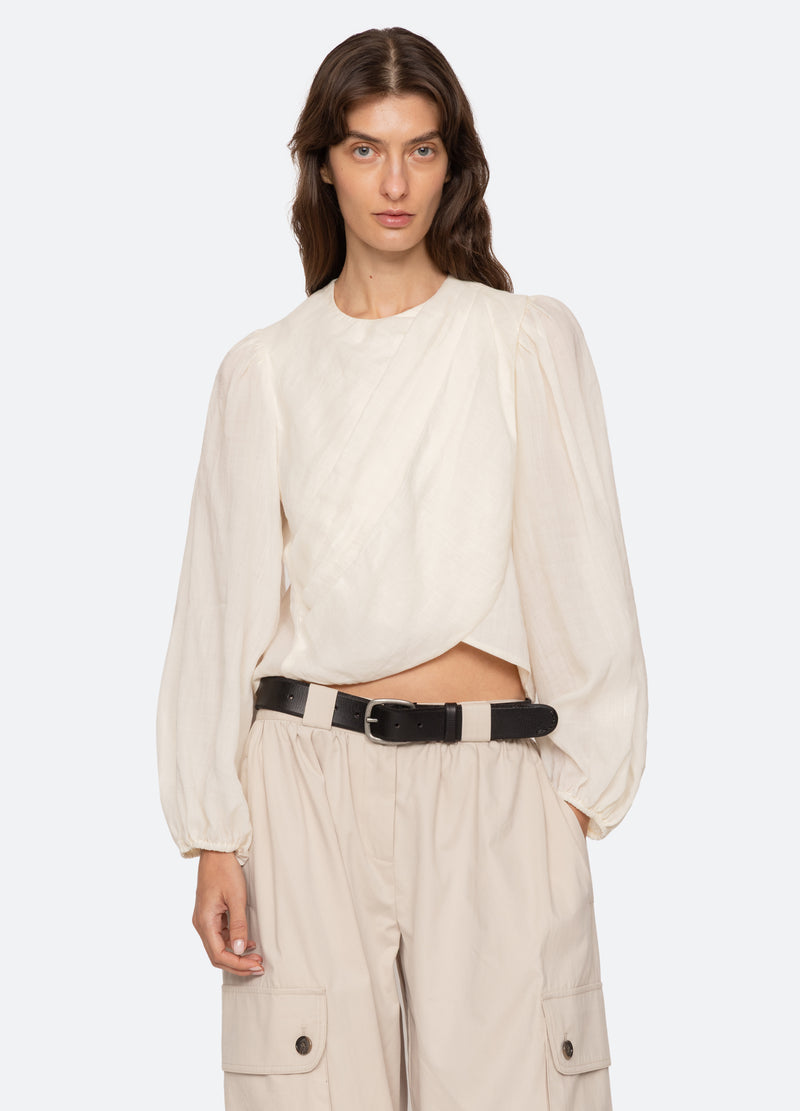 cream-solene l/s top-front view - 1