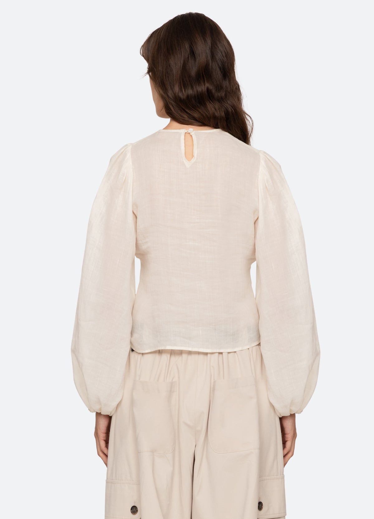 cream-solene l/s top-back view - 2