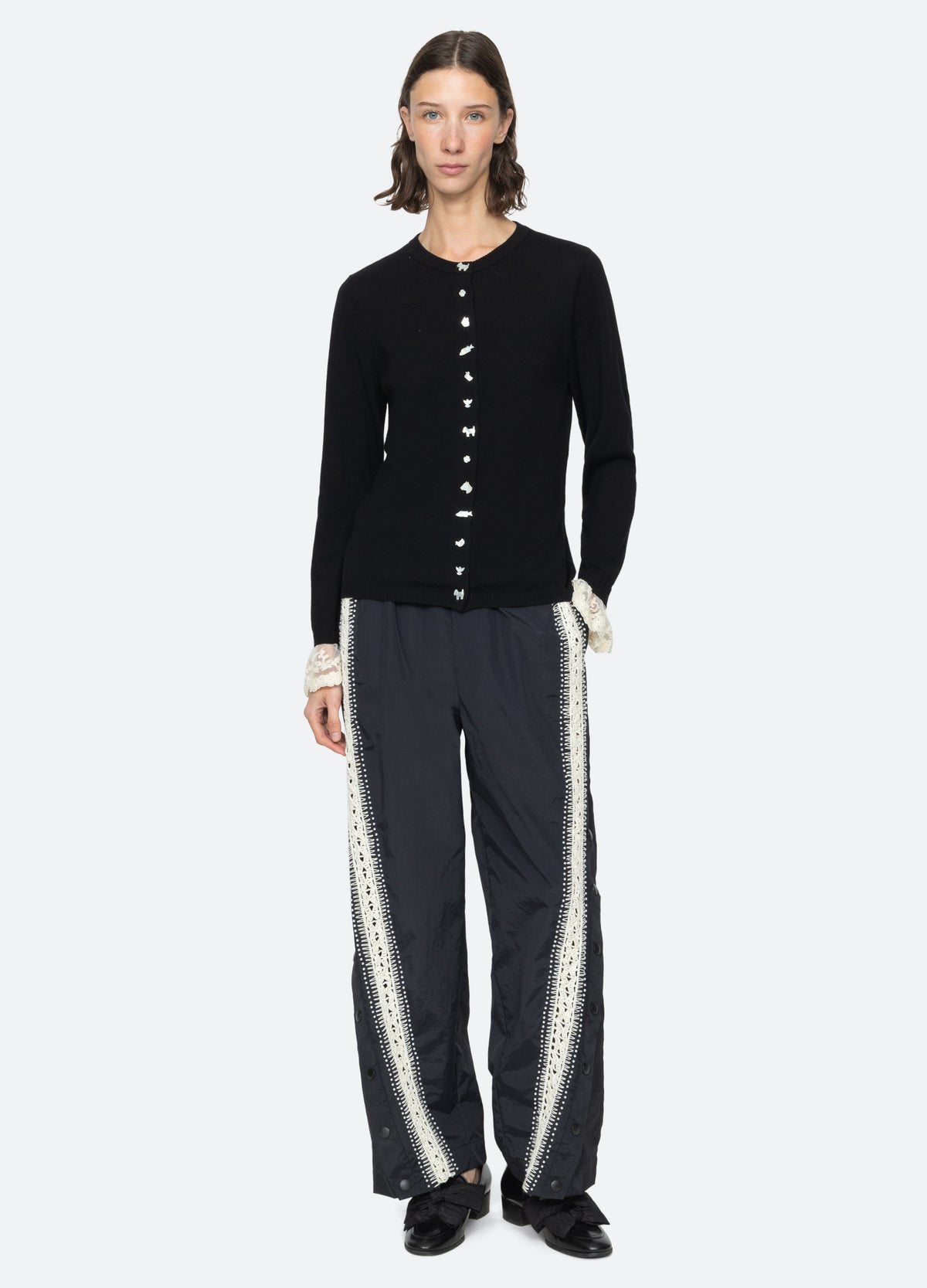 black-diane cardigan-full body view - 7