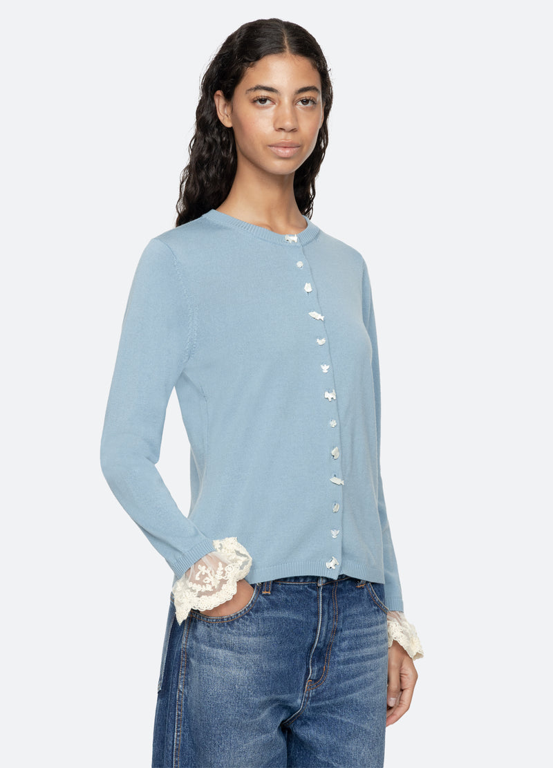 blue-diane cardigan-three quarter view - 13