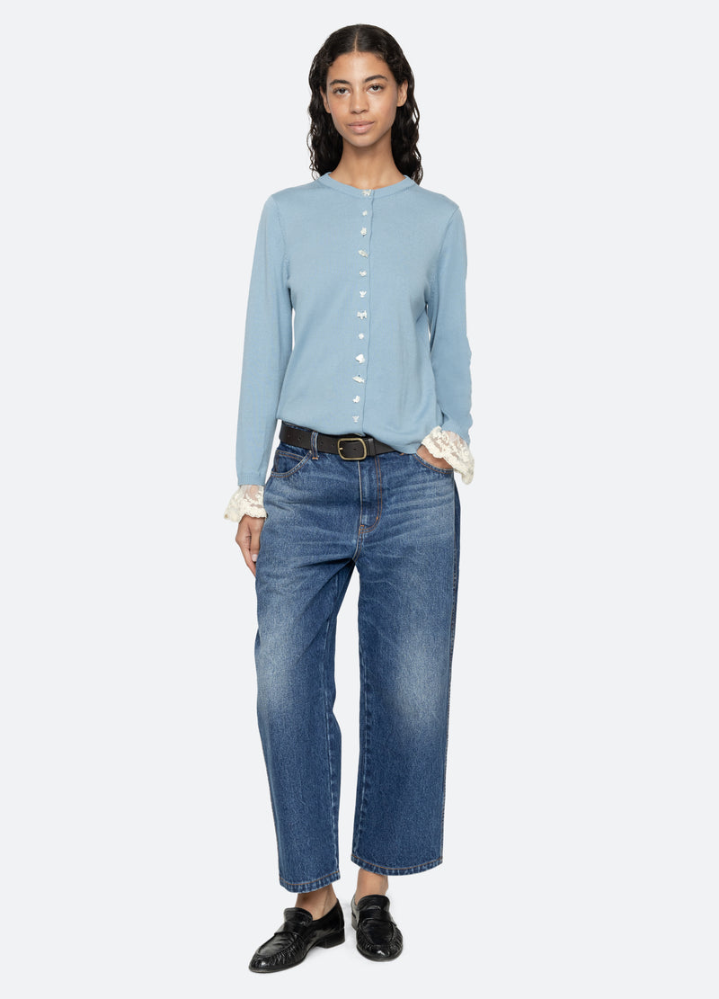 blue-diane cardigan-full body view - 15