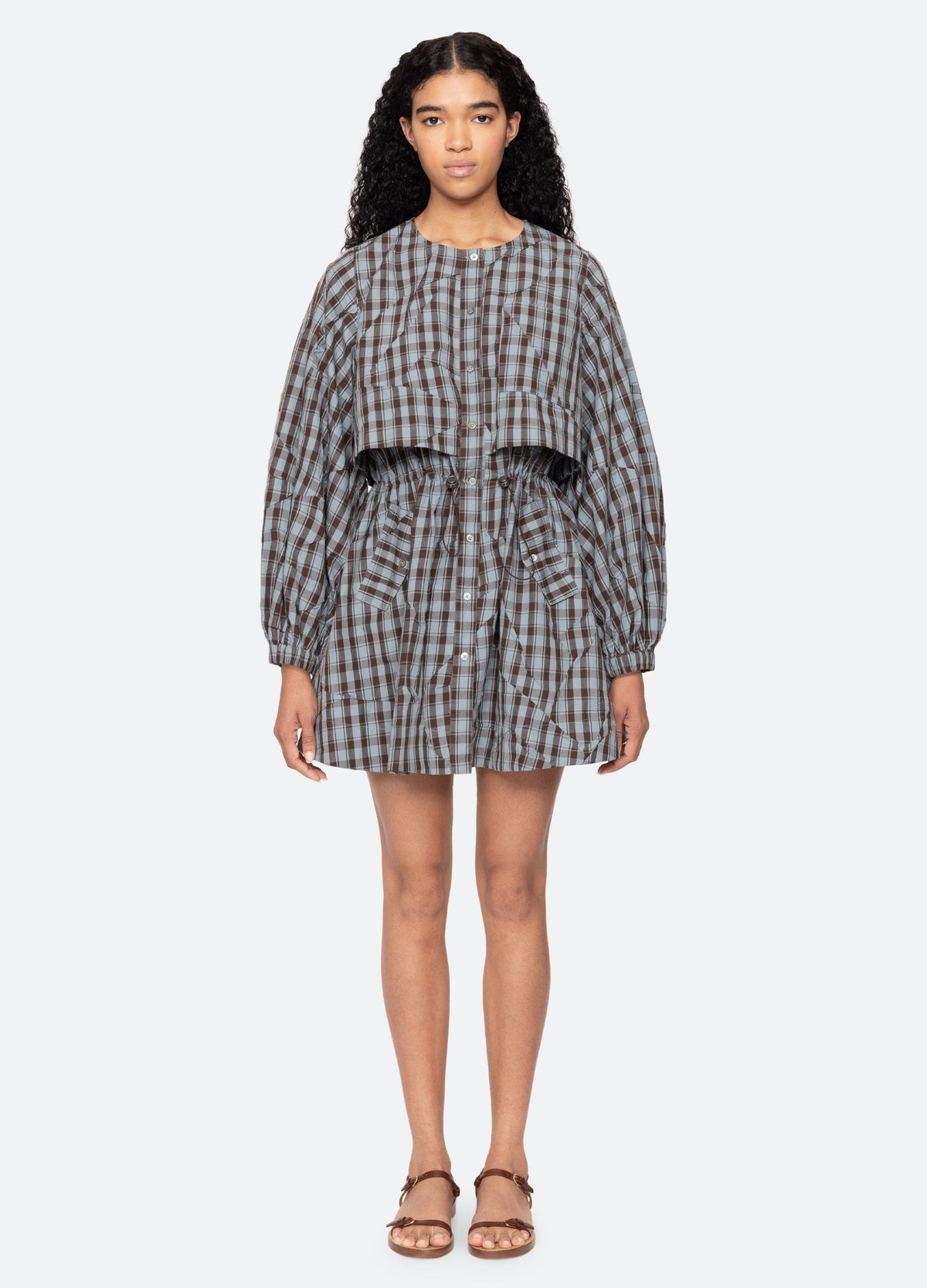 blue-ophelia mini dress-front view 2 - 6