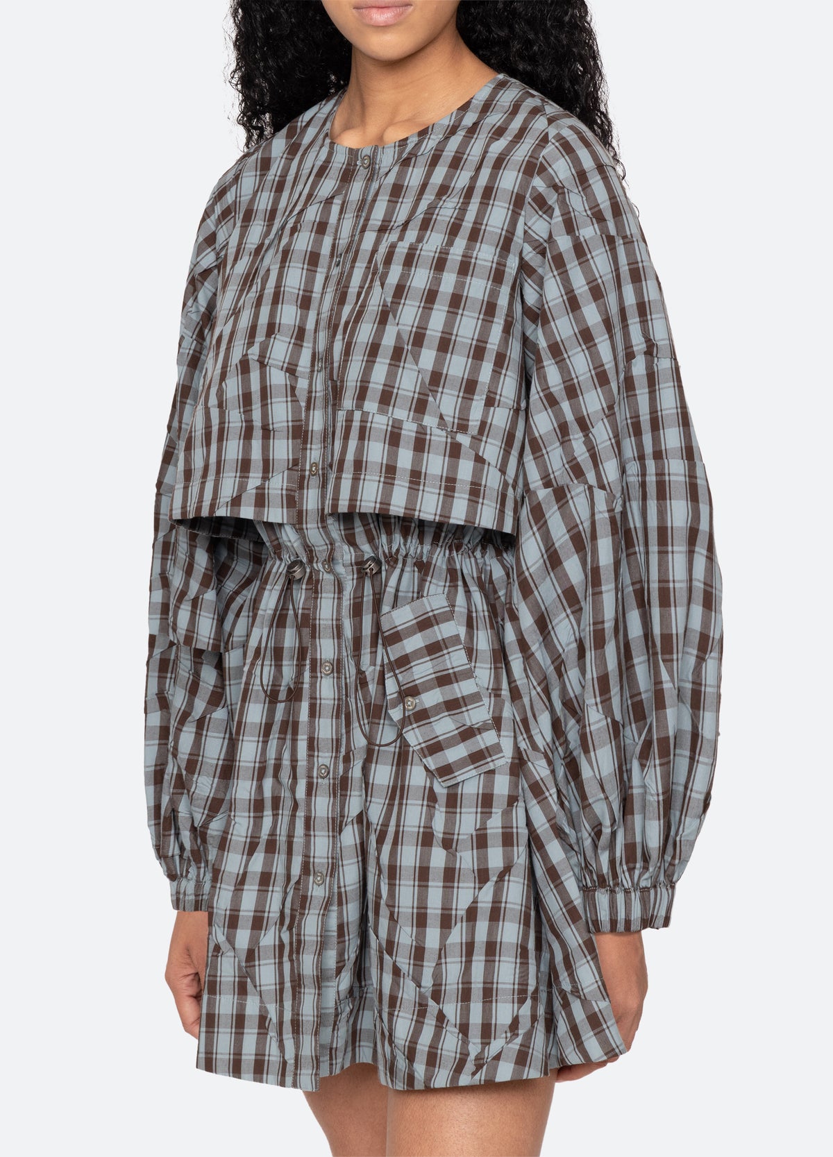 blue-ophelia mini dress-detail view - 7