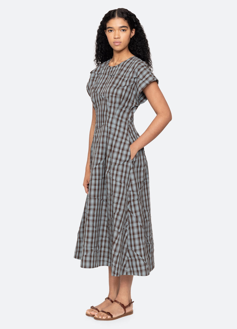 ophelia dress Sea Ophelia Plaid Midi Dress